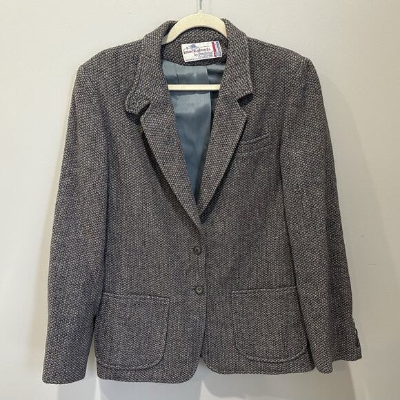 Vintage Pendleton Knockabouts Blazer Jacket Size 12 Elbow Patches 100% Wool - Picture 1 of 11